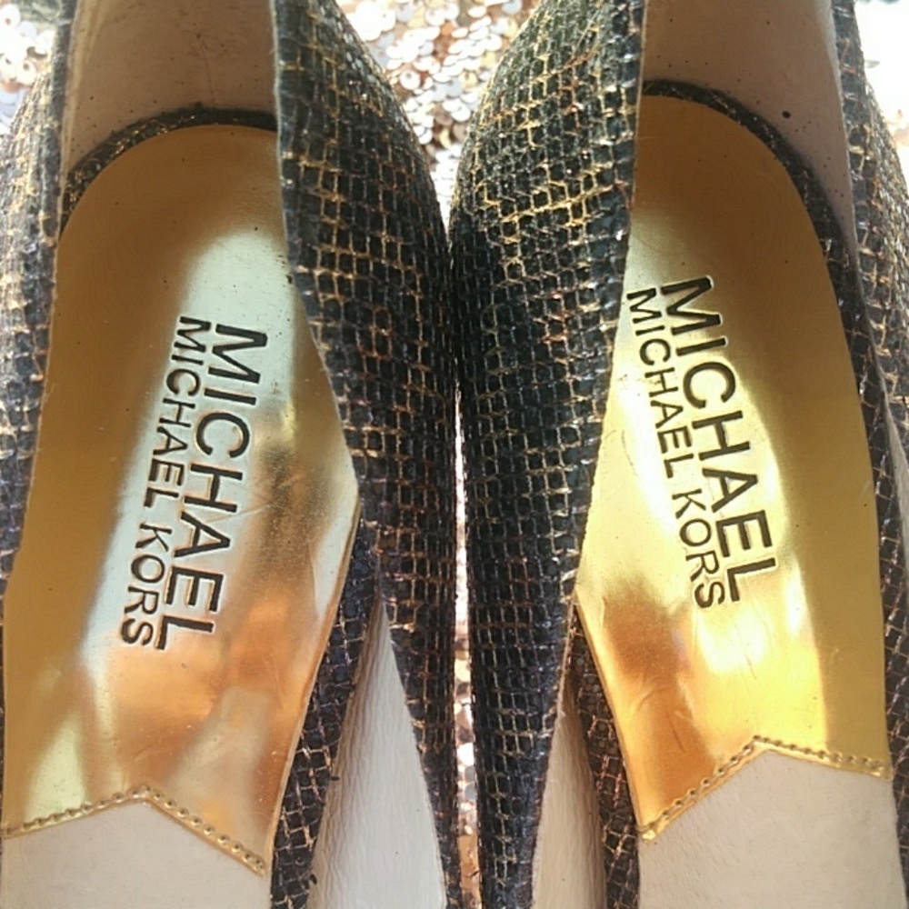Michael Kors platform peep toe high heels - Picture 8 of 8